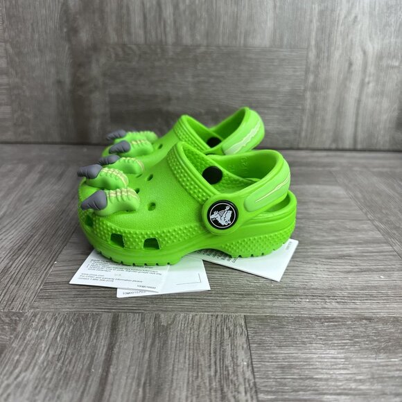 CROCS Classic I Am Dinosaur Toddler size 4 Green Clog - Picture 6 of 8